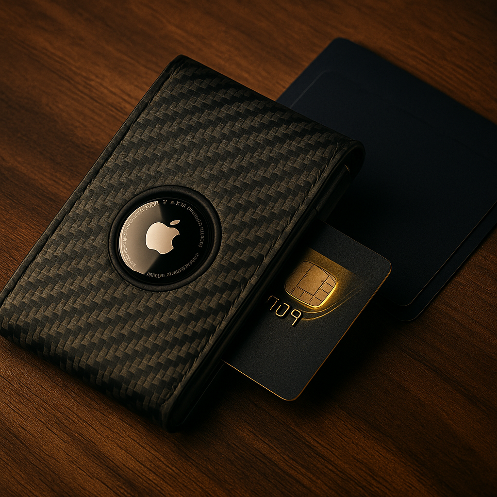 The Adler & Iron™ Carbon-Edge AirTag Wallet