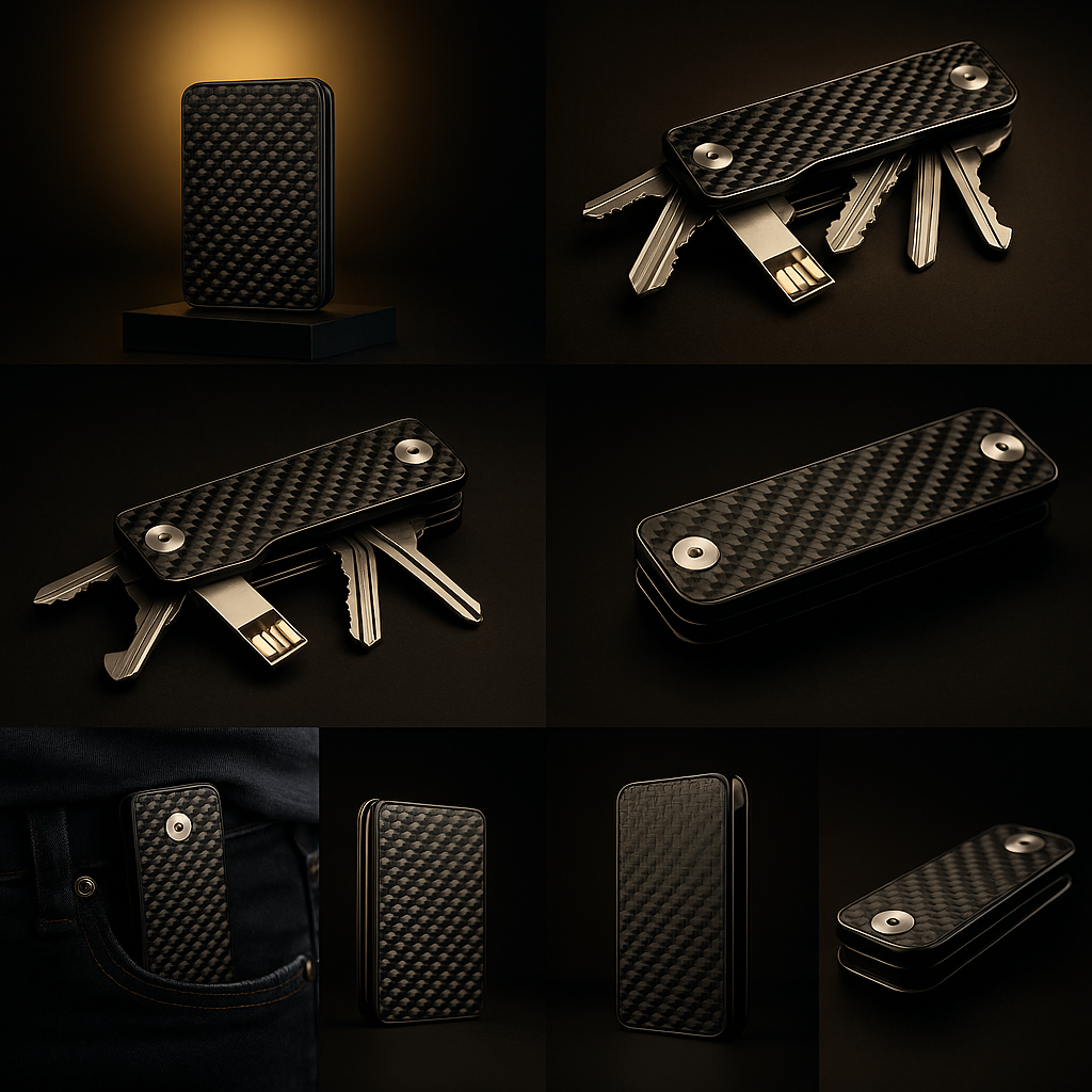 Adler & Iron™ KeyLock Pro – Carbon-Fiber Multifunctional Key Organizer