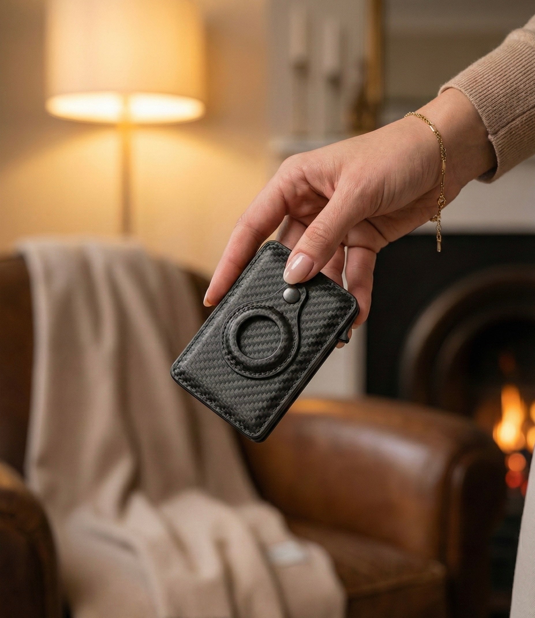 Carbon Fiber Wallet – Adler & Iron™ Carbon-Edge Slim Wallet with AirTag Holder