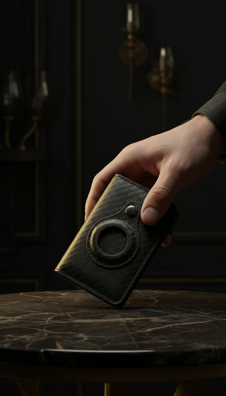 Carbon Fiber Wallet – Adler & Iron™ Carbon-Edge Slim Wallet with AirTag Holder